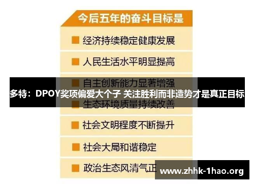 多特：DPOY奖项偏爱大个子 关注胜利而非造势才是真正目标